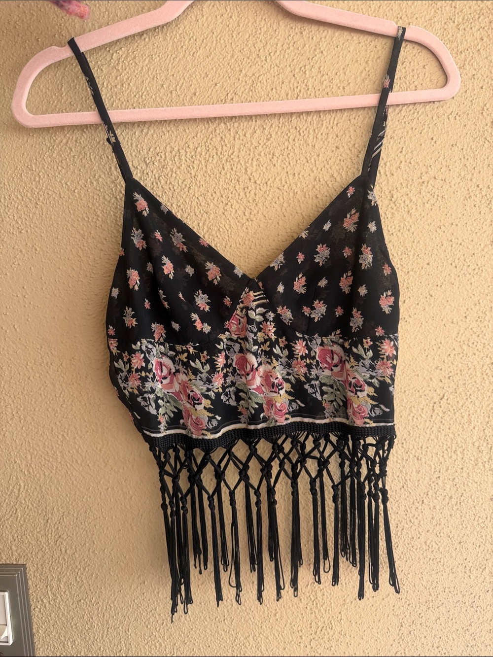 Rehab Nasty Gal Fringe Festival Crop Cami Floral